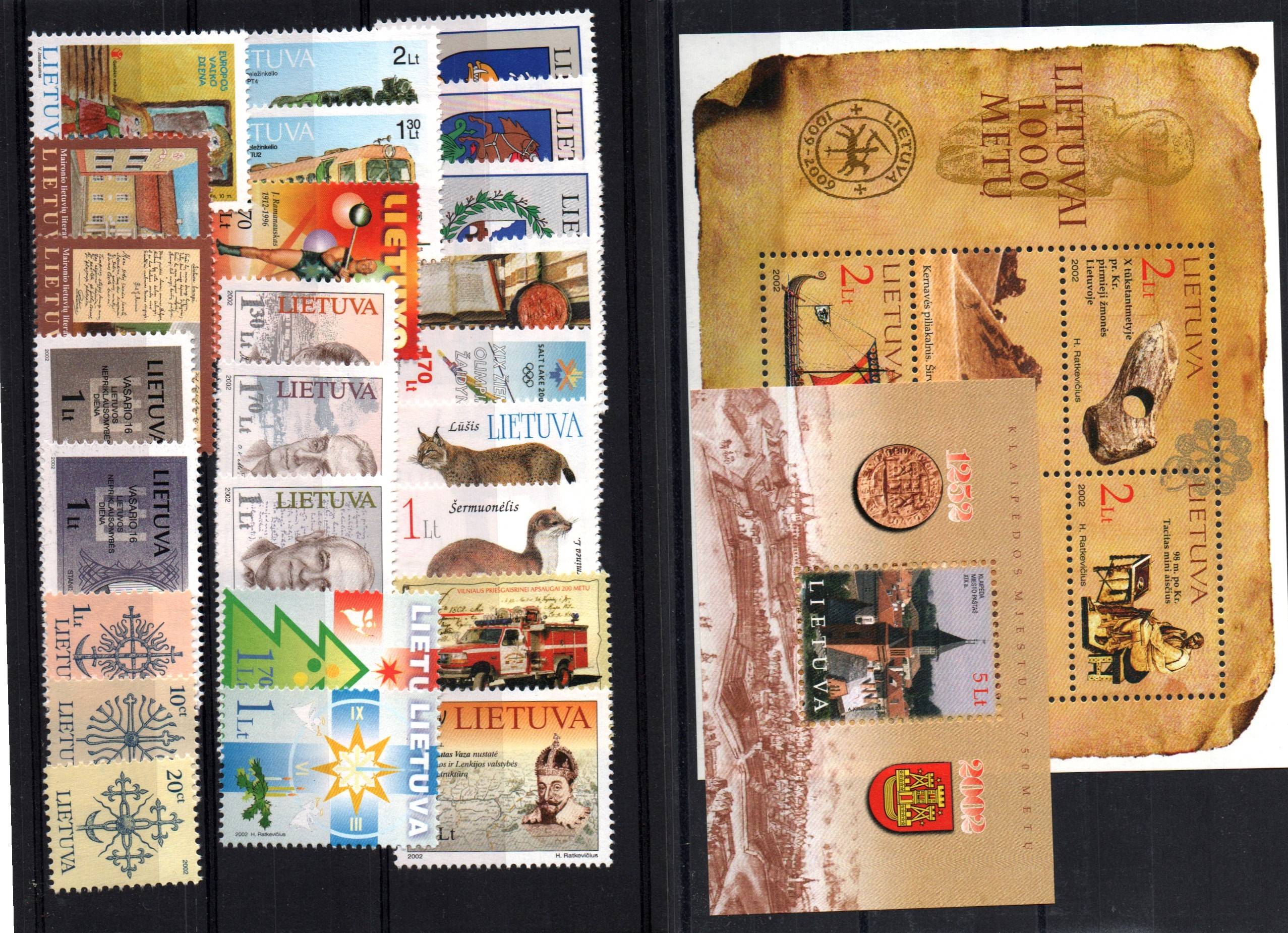 Baltic States Lithuania year sets Scott 52002 