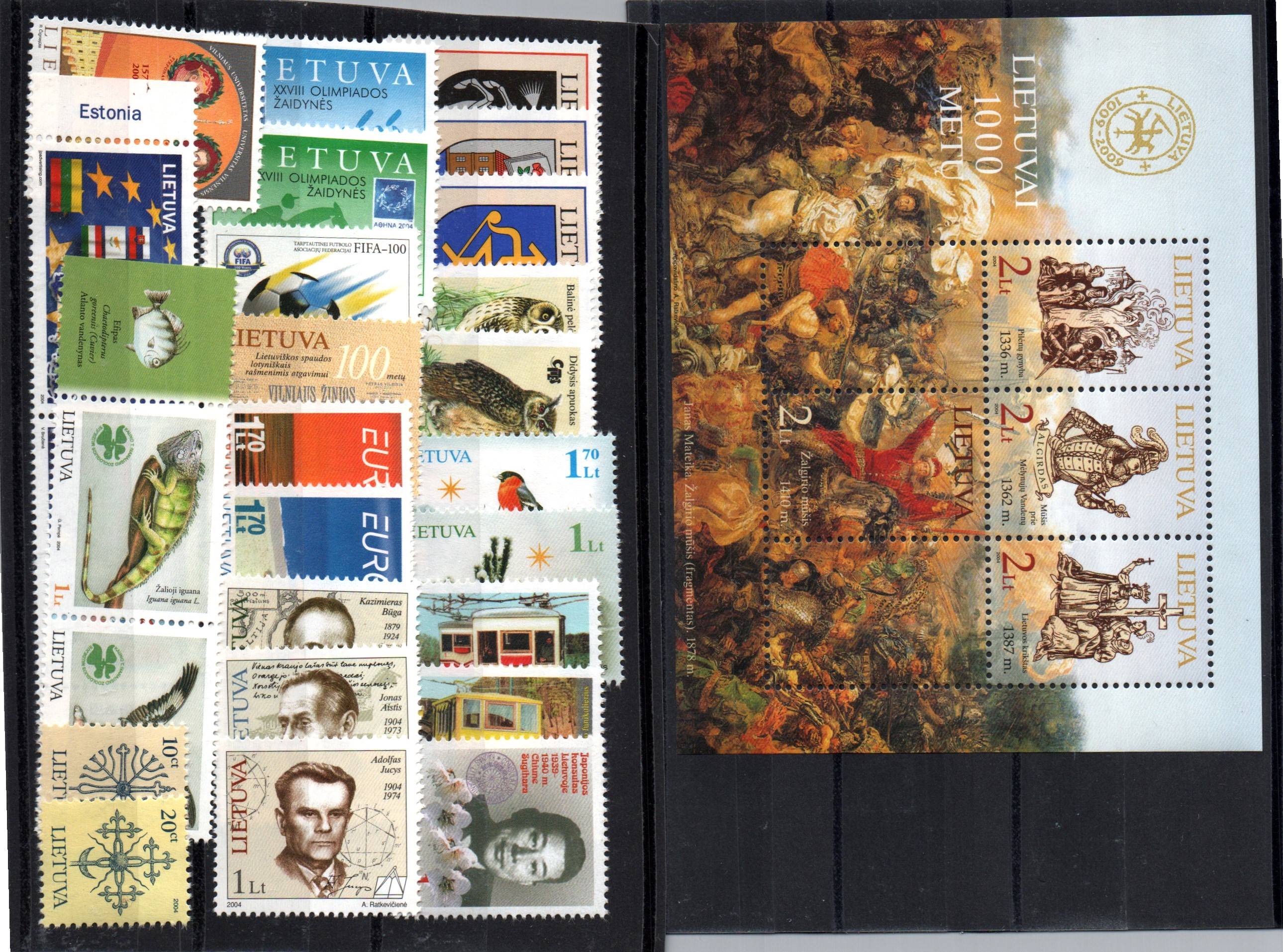Baltic States Lithuania year Description	 	 New Item sets Scott 52004 