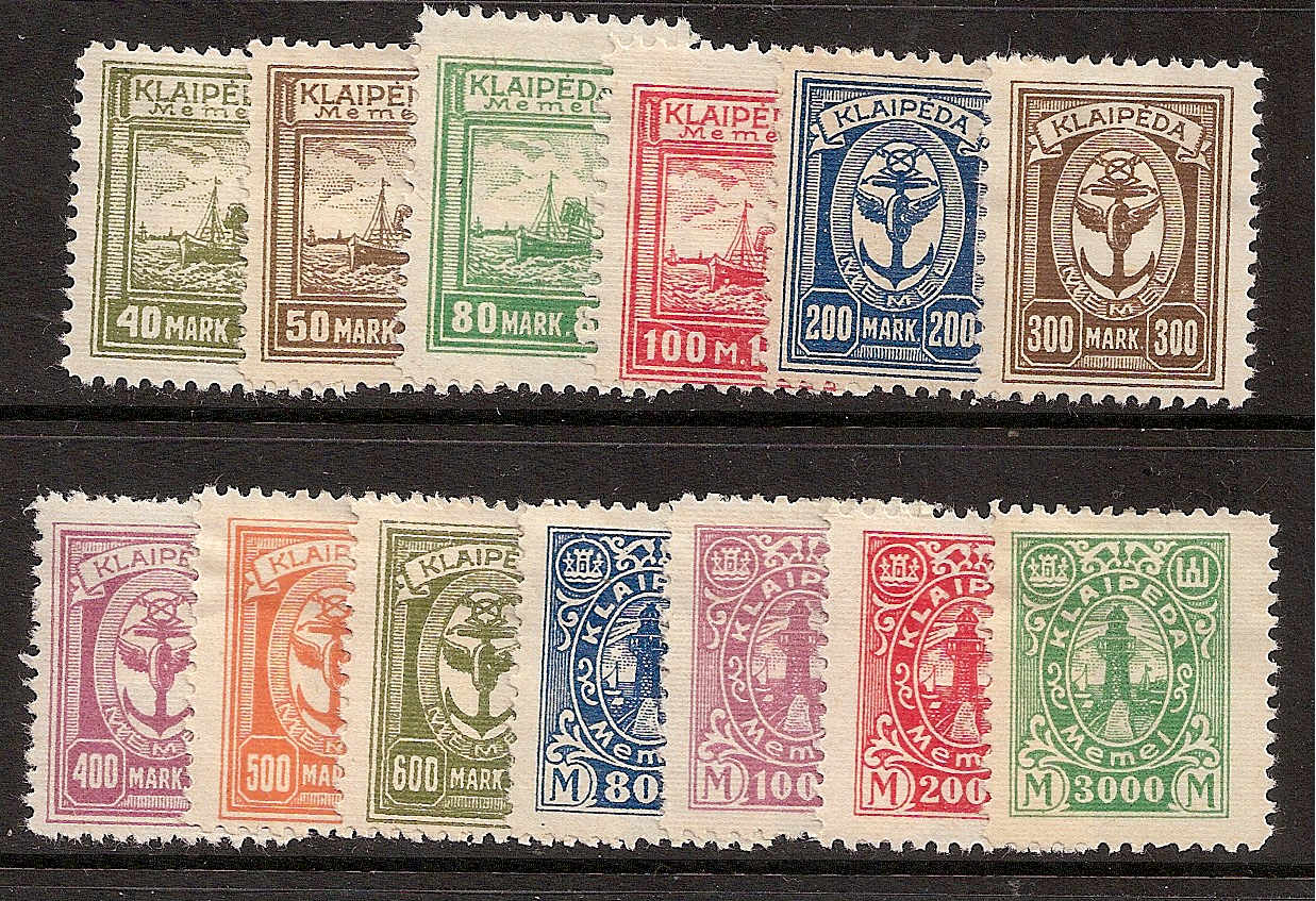 Baltic States MEMEL Scott N31-43 