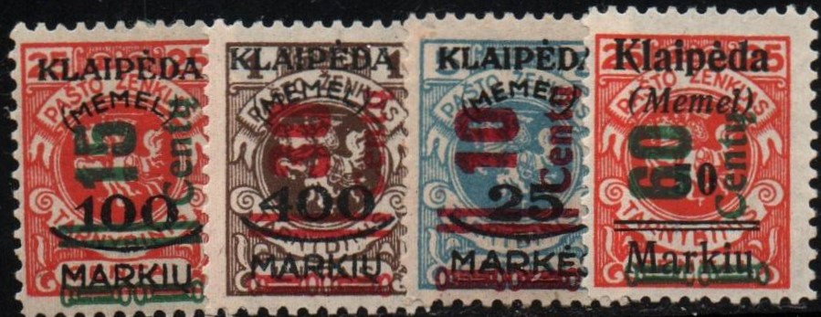 Baltic States MEMEL Scott N87-90 