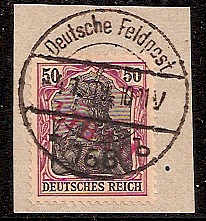 German Occupation - WW1 Libau Scott 1N6 Michel 6Bb 