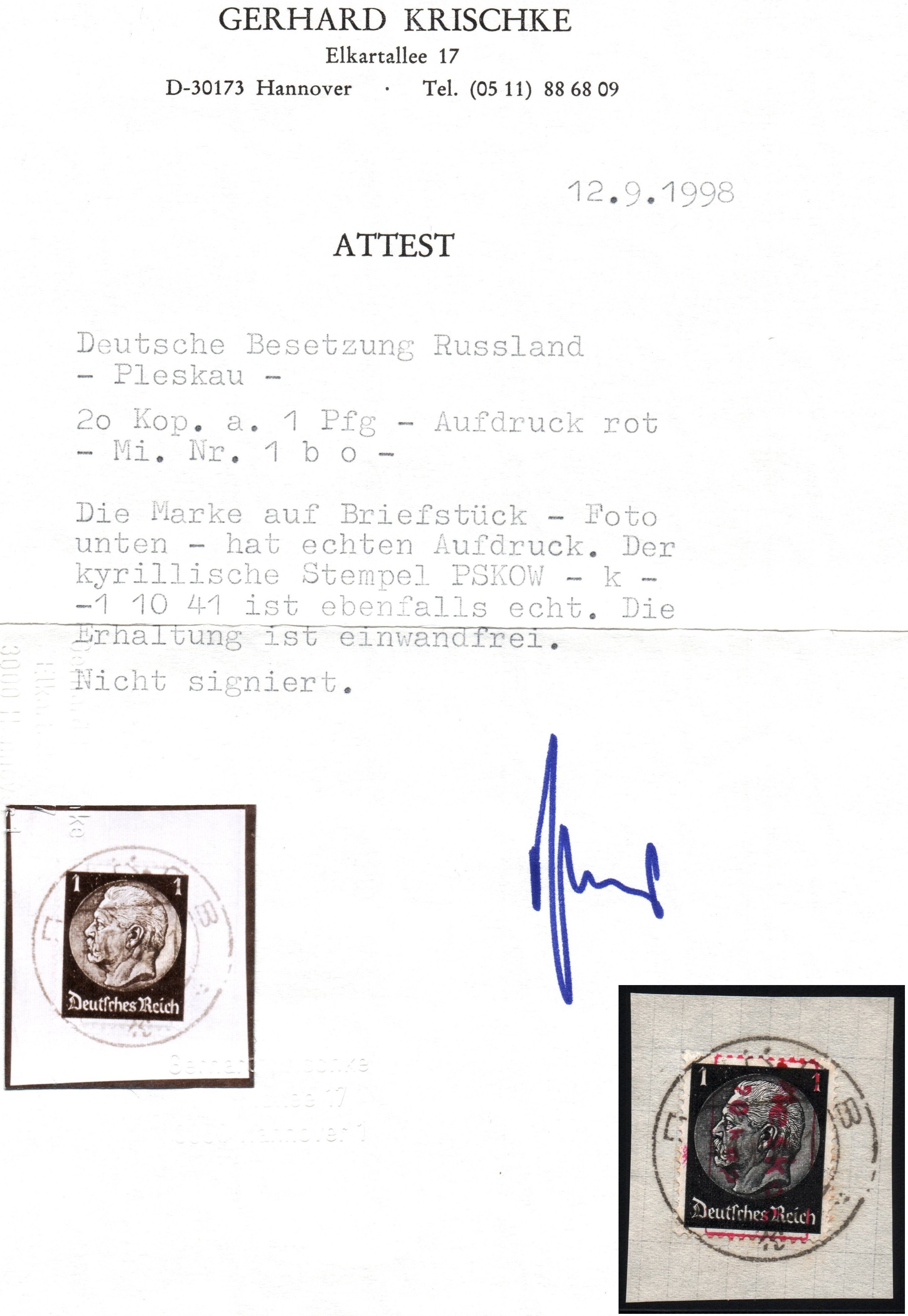 German Occupation - WWII Michel 1a-5a Michel 1aIIBPFI Michel 5B Michel 6bIIIV Michel 1b 