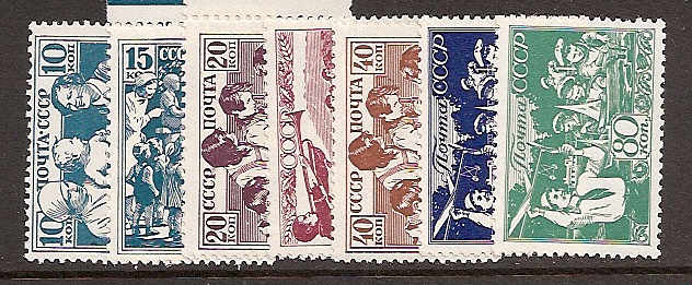 Soviet Russia - 1917-1944 YEAR 1938 Scott 659-65 Michel 618-24 