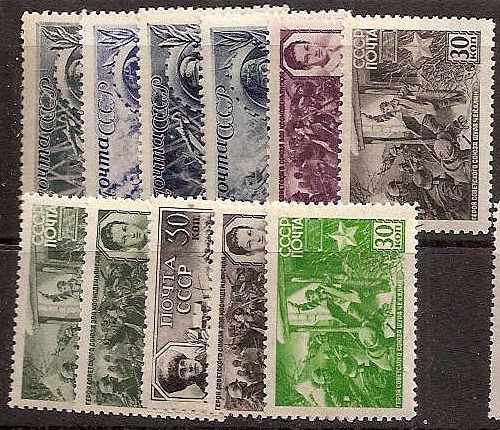 Soviet Russia - 1917-1944 YEARS 1942-3 Scott 860-66(11v) 