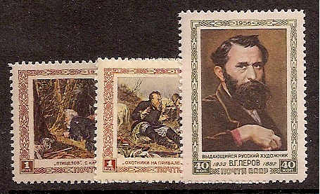 Soviet Russia - 1945-1956 YEAR 1956 Scott 1805-7 Michel 1826-8 