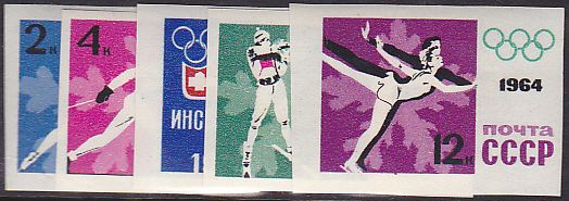 Soviet Russia - 1962  966 YEAR 1964 Scott 2843-7 Michel 2866-70B 