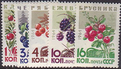 Soviet Russia - 1962  966 YEAR 1964 Scott 2975-9 Michel 2996-00 