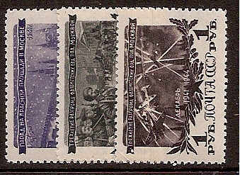 Soviet Russia - 1945-1956 YEAR 1945 Scott 980-2 Michel 960-2 