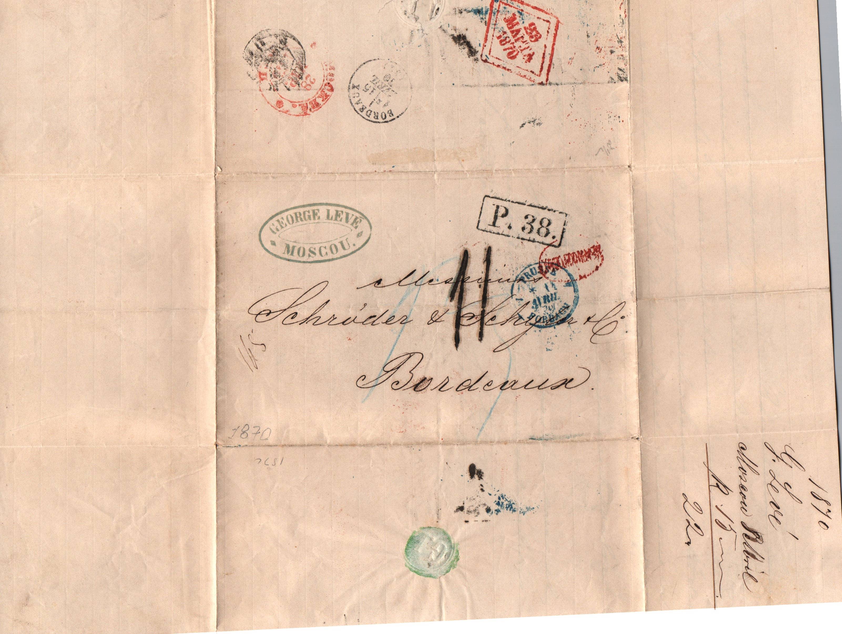 Russia Postal History - Stampless Covers Scott 2001870 