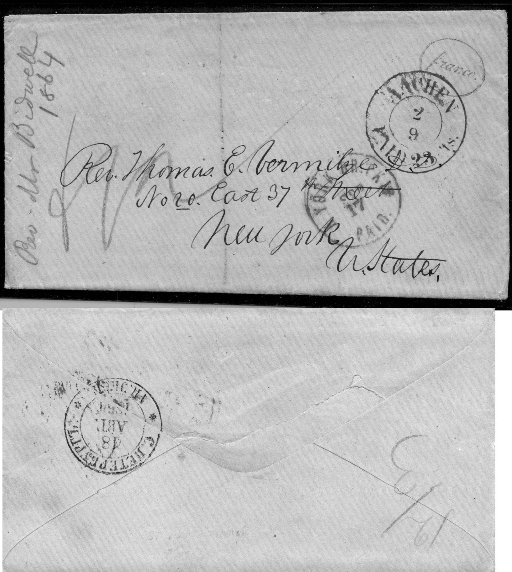Russia Postal History - Stampless Covers St.Petersburg Scott 4001866 