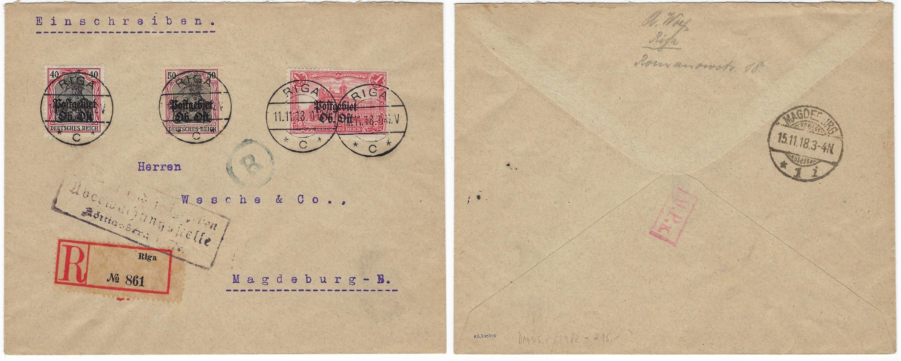 German Occupation - WW1 Scott N10,1112 