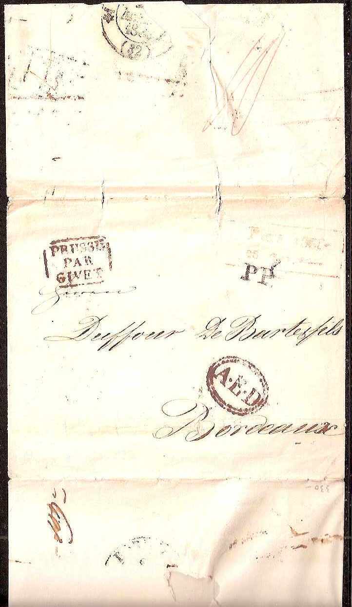 Russia Postal History - Stampless Covers RIGA Scott 3001838 