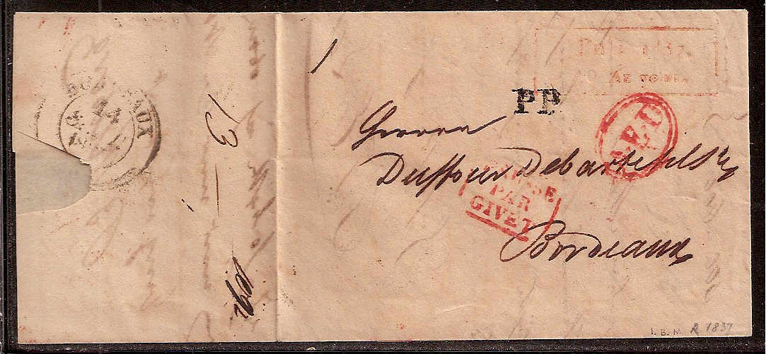 Russia Postal History - Stampless Covers RIGA Scott 3001837 