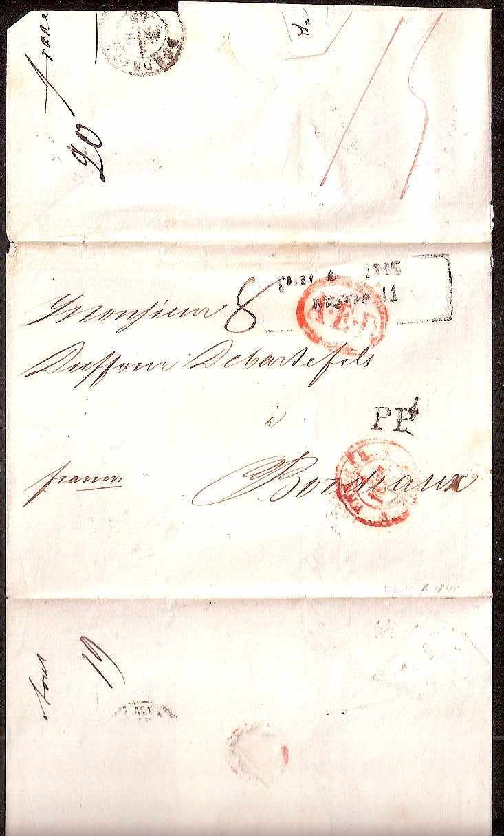 Russia Postal History - Stampless Covers RIGA Scott 3001845 