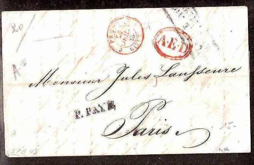 Russia Postal History - Stampless Covers ST.PETERSBURG Scott 4001843 
