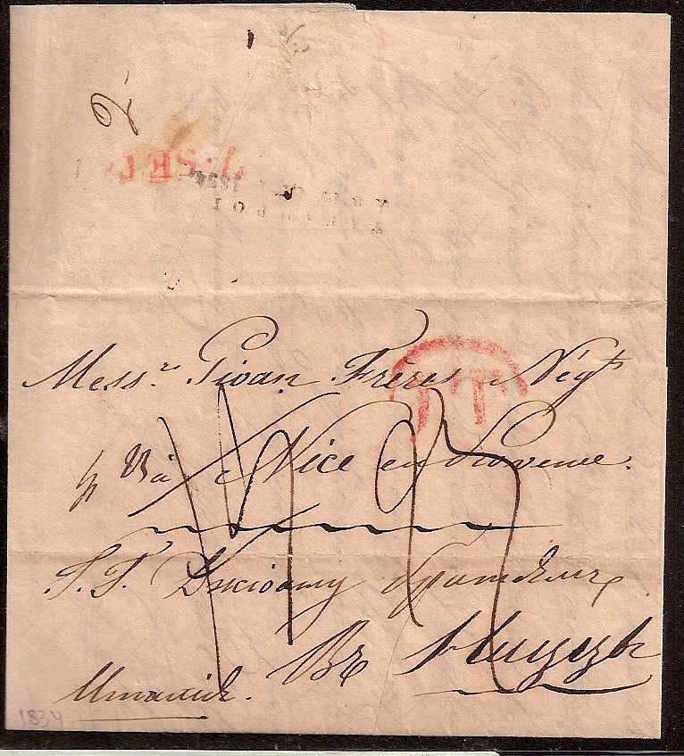 Russia Postal History - Stampless Covers TAGANROG Scott 4301834 