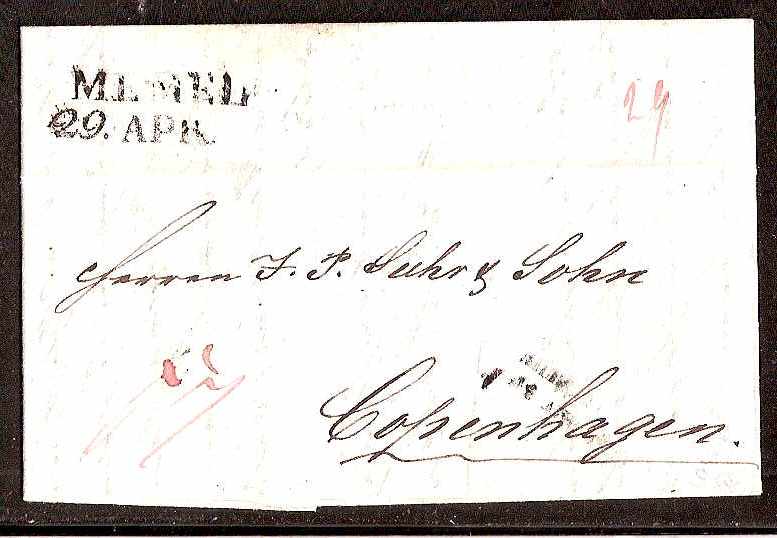 Russia Postal History - Stampless Covers Vindava  (Kurland Gov.) Scott 5001842 