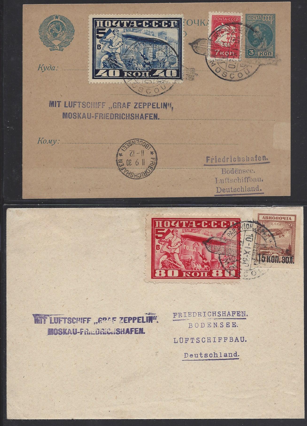 Russia Postal History - Zeppelin Flights 