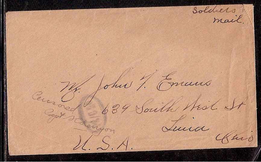 Russia Postal History - Allied Intervention. U.S.Forces in North Russia Scott 16 