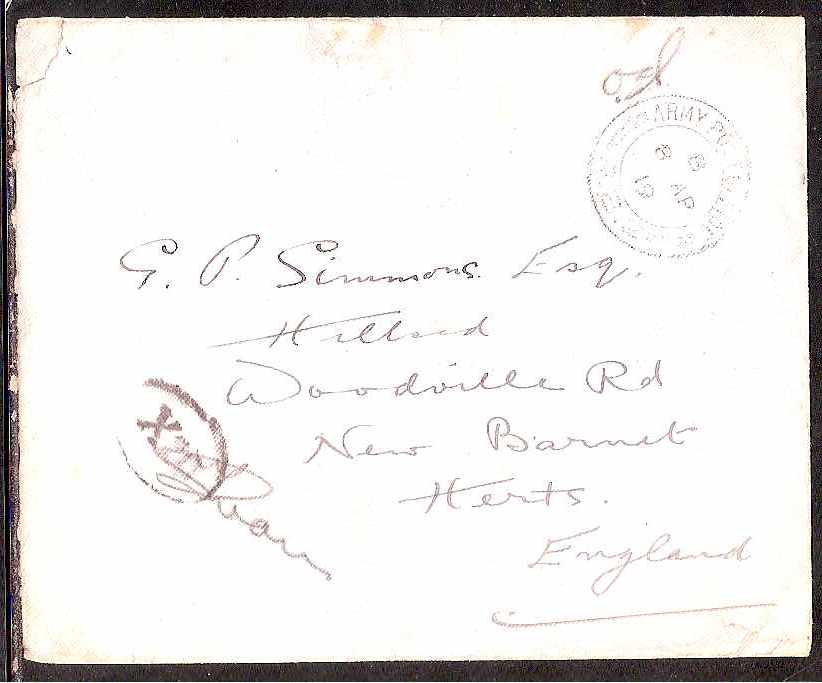 Russia Postal History - Allied Intervention. British Forces in North Russia Scott 14 