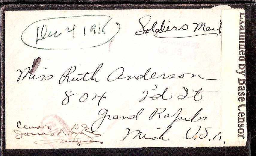 Russia Postal History - Allied Intervention. U.S.Forces in North Russia Scott 16 