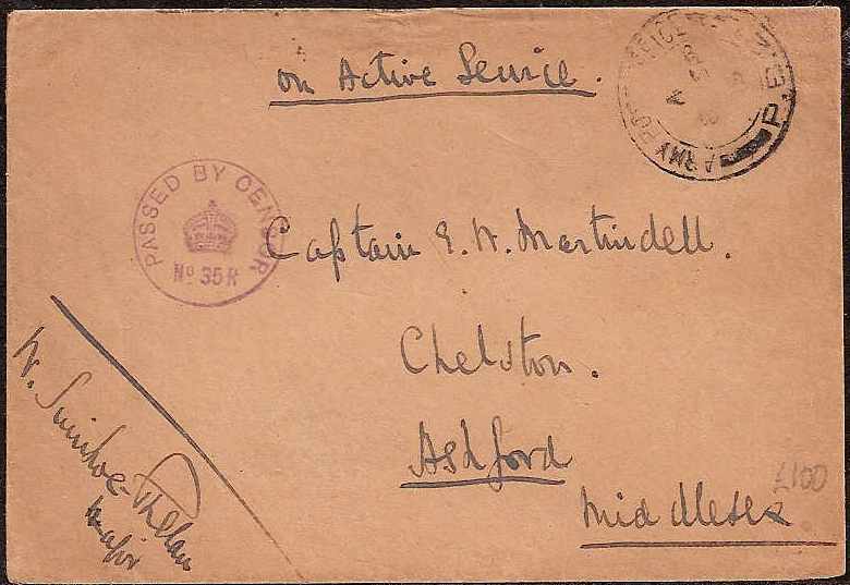 Russia Postal History - Allied Intervention. British Forces in North Russia Scott 14 