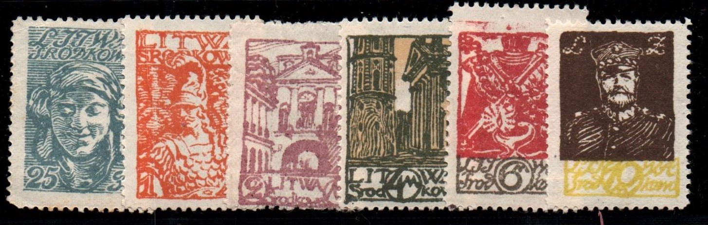 Baltic States CENTRAL LITHUANIA Scott 23-8 Michel 14-19A 