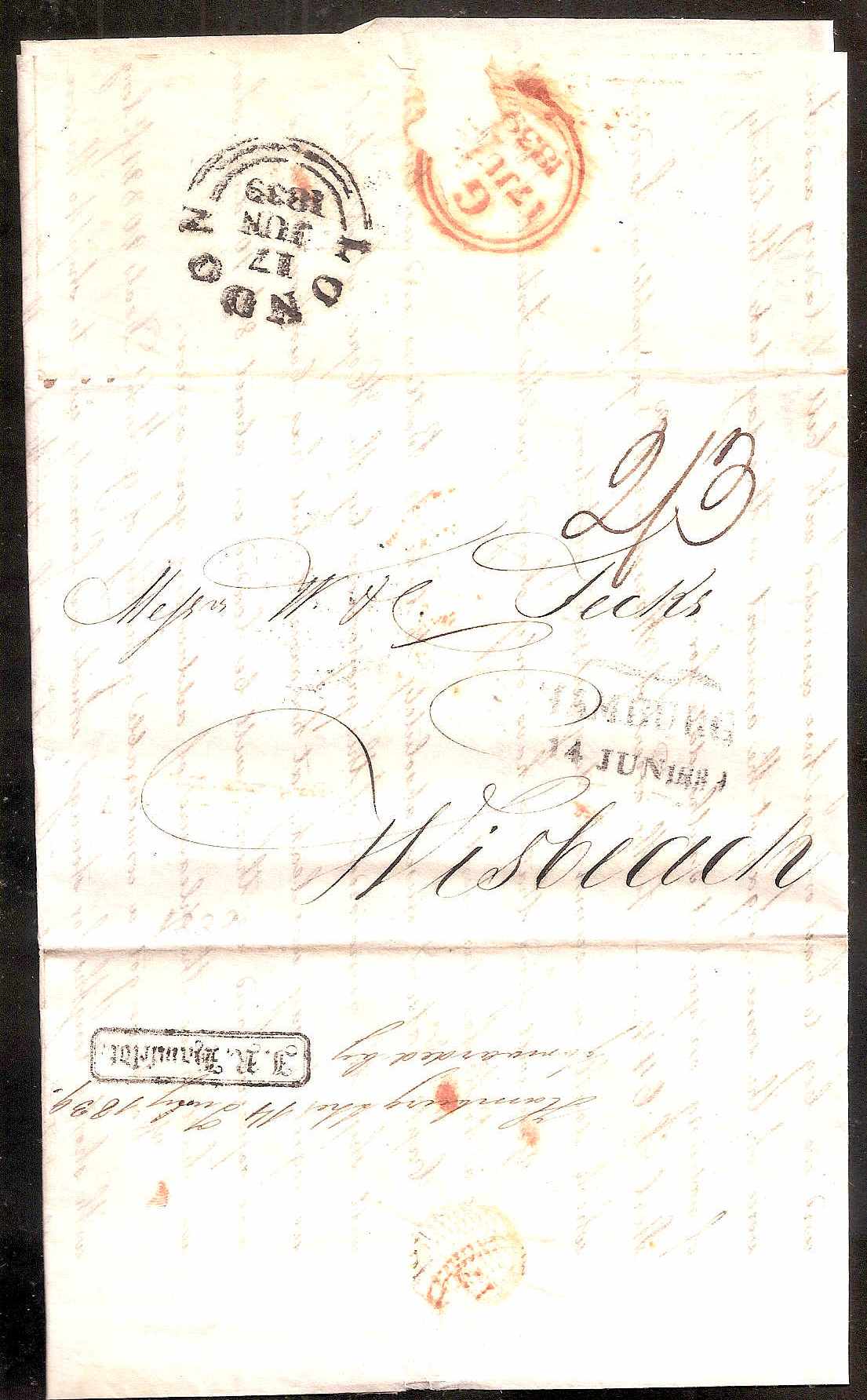 Russia Postal History - Shipmail SHIP Mail Scott 4a 