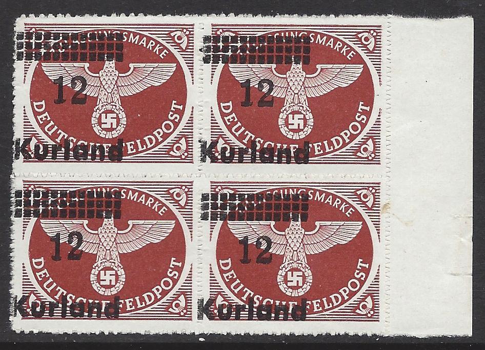 German Occupation - WWII Kurland Scott 1N24 Michel 4B 