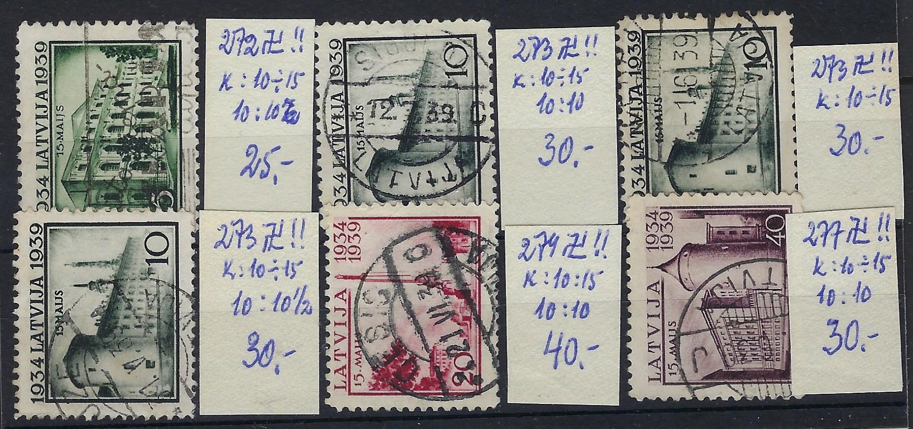 Baltic States Specialized latvia Scott 208-210,213 