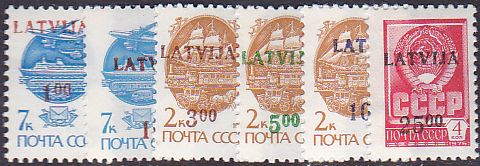 Baltic States Scott 327-31 