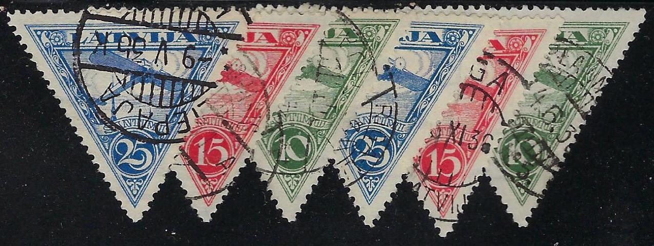 Baltic States Specialized AIRMAIL STAMPS Scott C6-8 