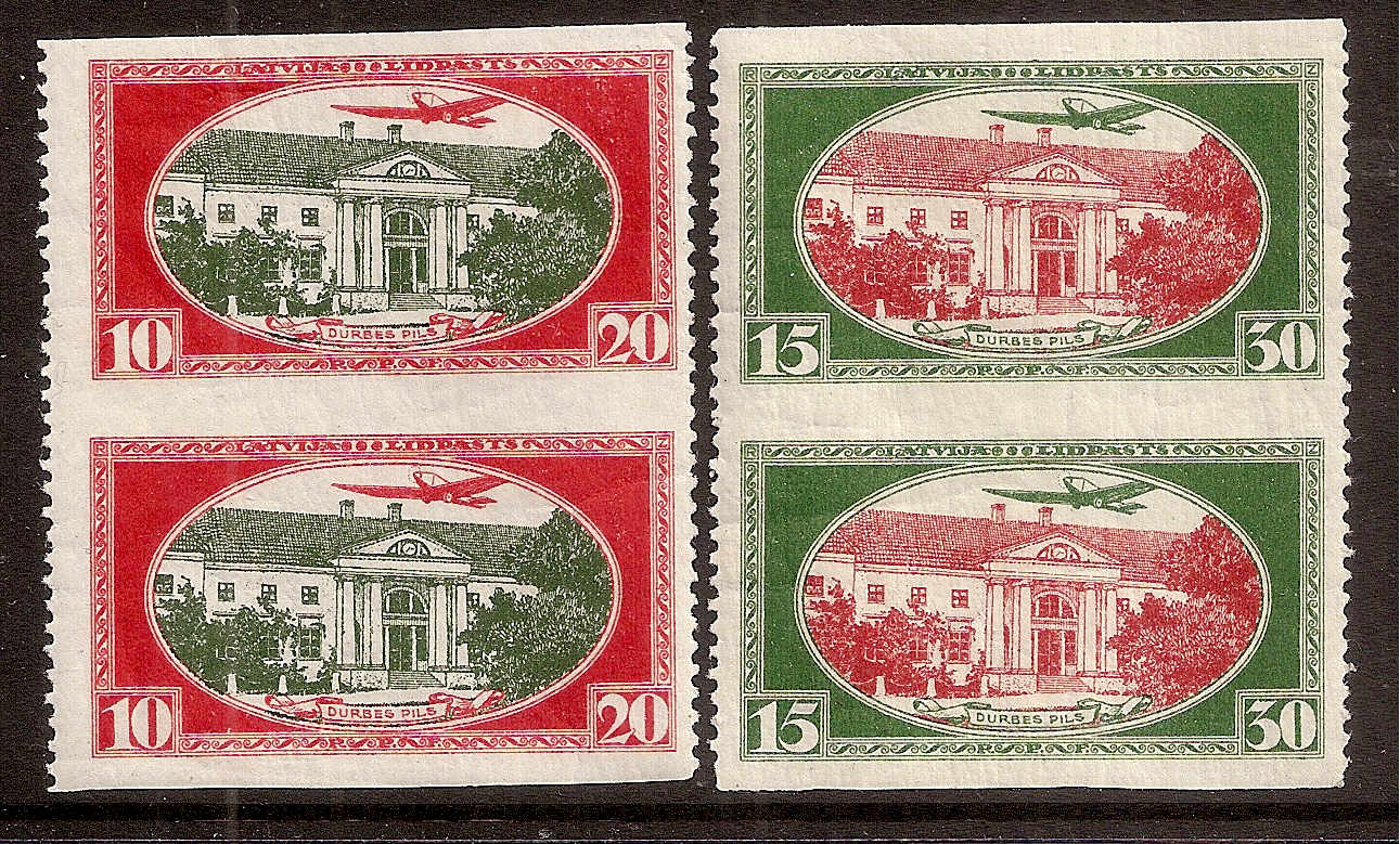 Baltic States Specialized 	AIRMAIL SEMI POSTAL Scott CB1-2var Michel 159-60var 