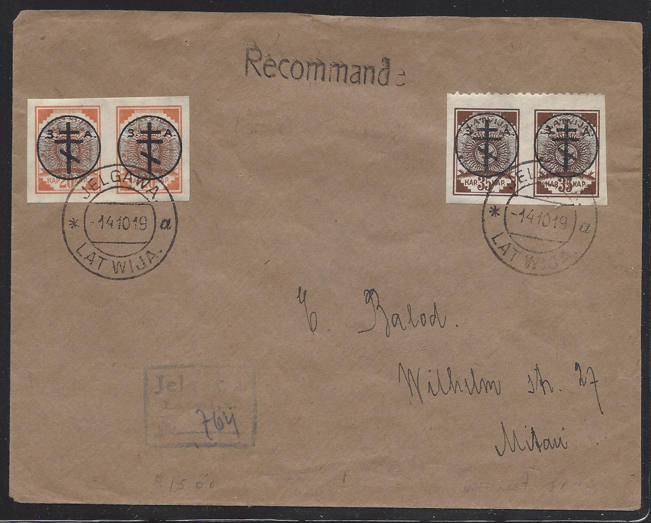 Baltic States Specialized Occupation Scott 2N15,17 
