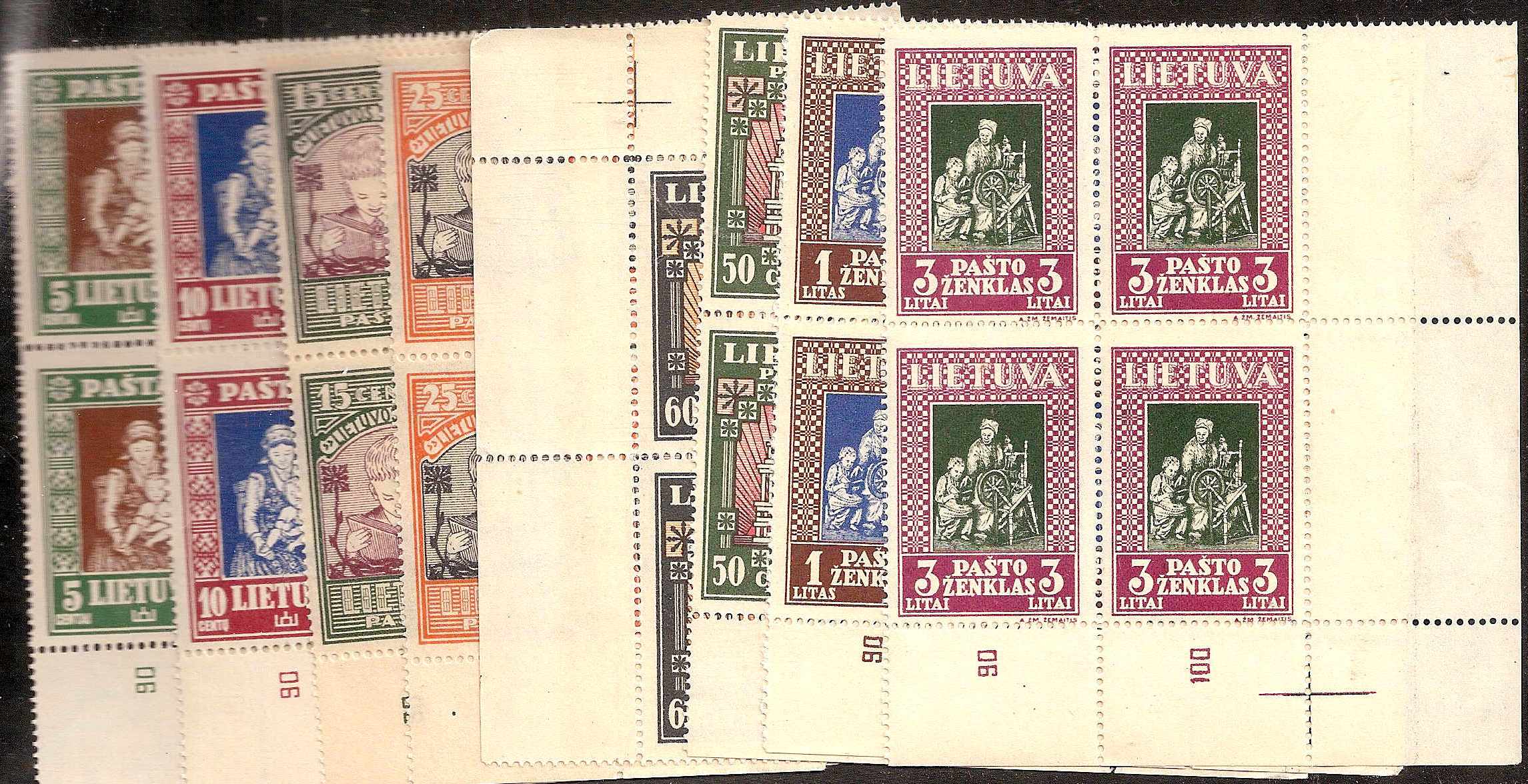 Baltic States Specialized LITHUANIA Scott 277c-k 