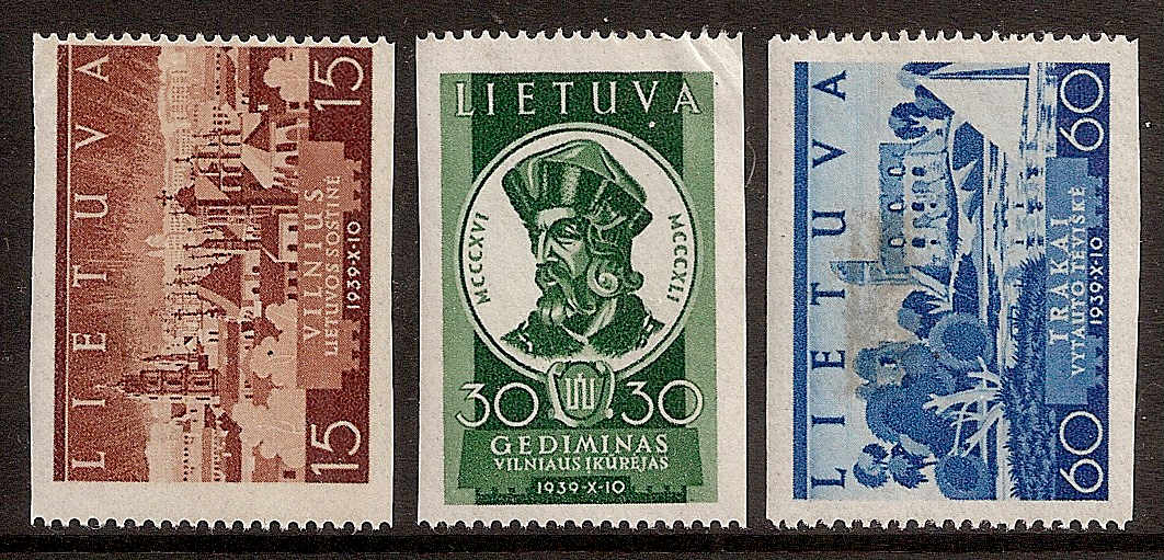 Baltic States Specialized LITHUANIA Scott 314-16 Michel 443-45var 