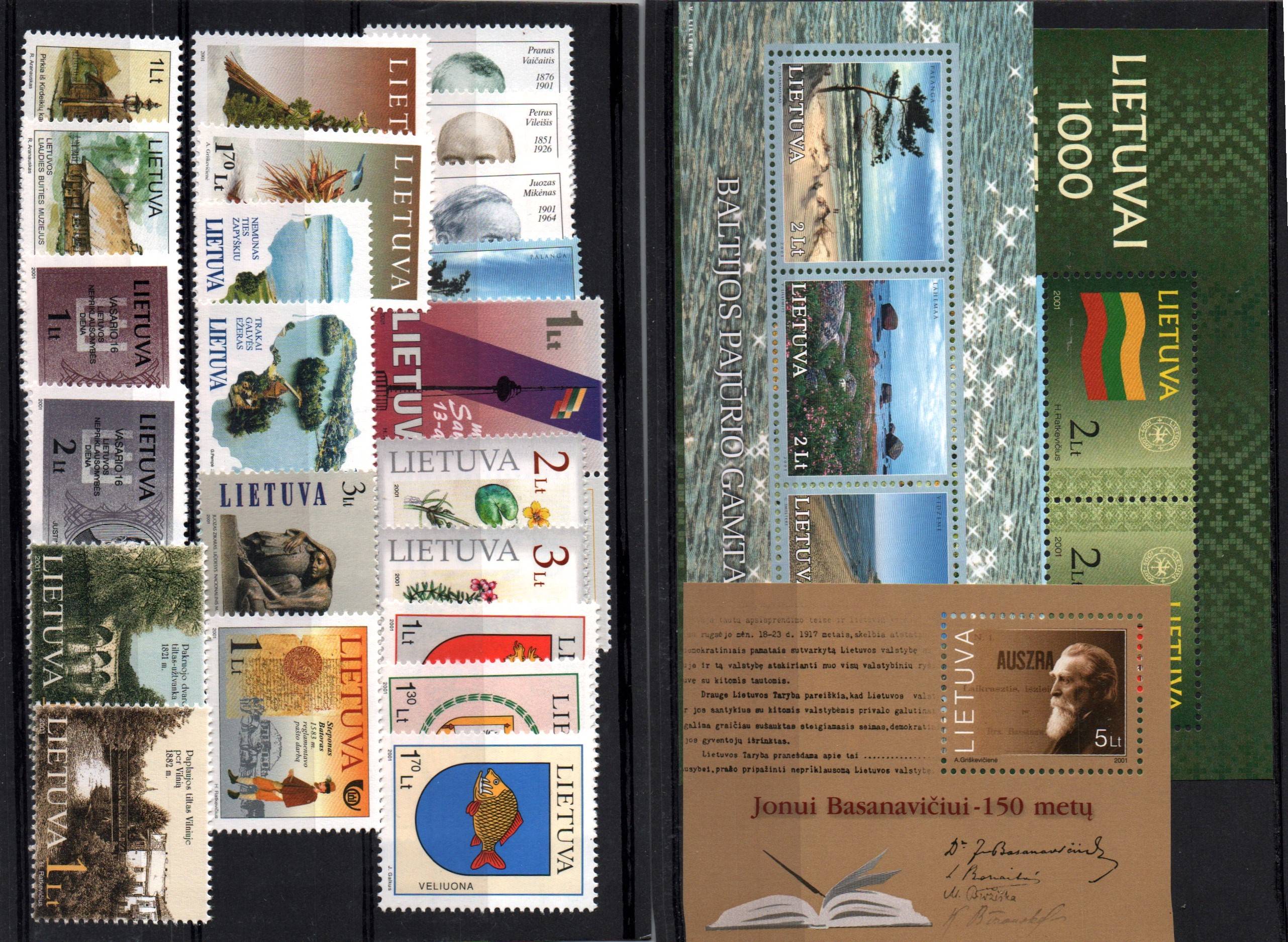 Baltic States Lithuania year sets Scott 52001 