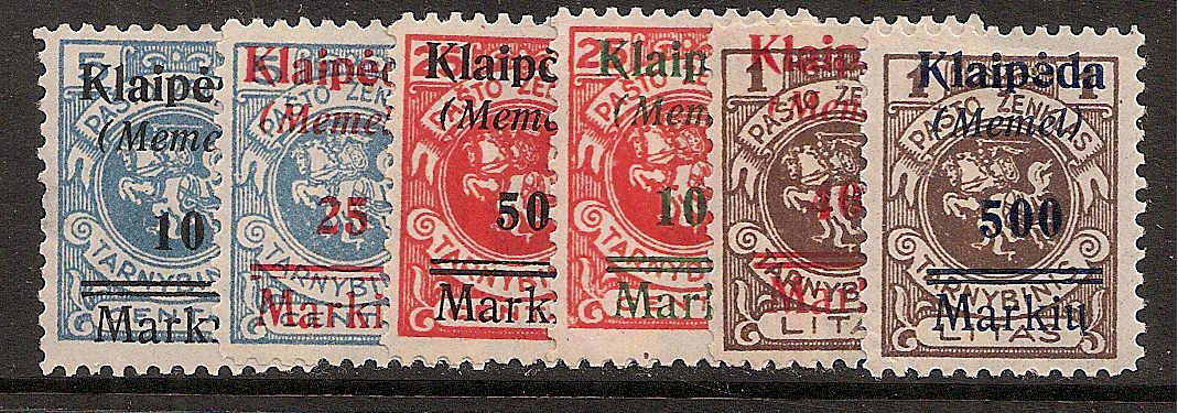 Baltic States MEMEL Scott N1-6 
