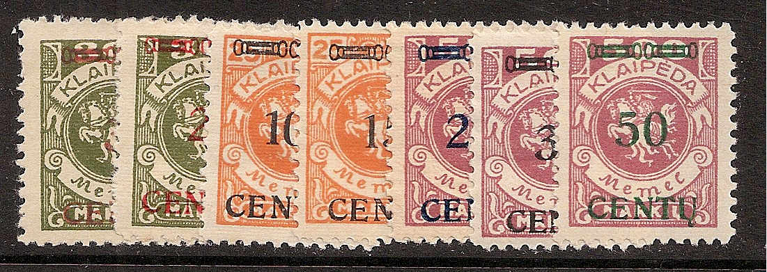 Baltic States MEMEL Scott N44-50 