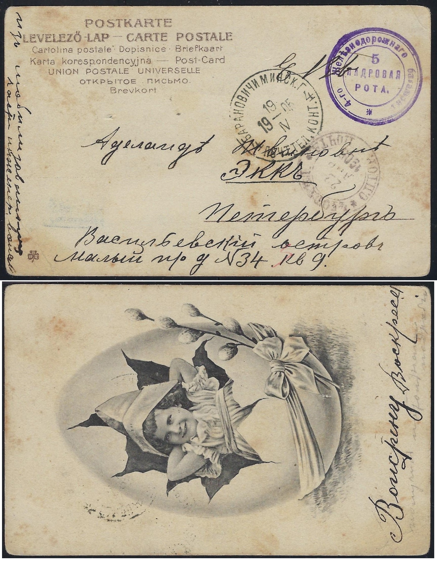 Russia Postal History - Ruso-Japanese War Russo-Japanese War Scott 1905 