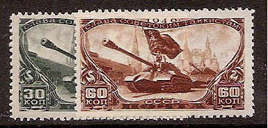 Soviet Russia - 1945-1956 YEAR 1946 Scott 1057-8 Michel 1064-5 