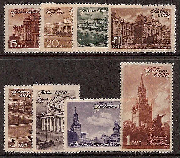 Soviet Russia - 1945-1956 YEAR 1946 Scott 1059-66 Michel 1056-63 