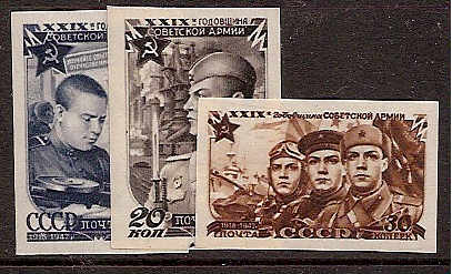 Soviet Russia - 1945-1956 YEAR 1947 Scott 1101-3imp 