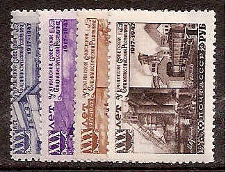 Soviet Russia - 1945-1956 YEAR 1948 Scott 1193-6 Michel 1186-9 