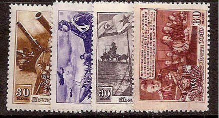 Soviet Russia - 1945-1956 YEAR 1948 Scott 1205-8 Michel 1194-7 