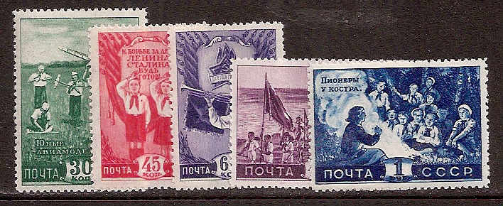 Soviet Russia - 1945-1956 YEAR 1948 Scott 1284-88 Michel 1275-9 