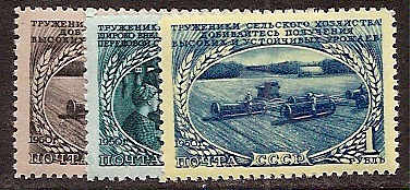 Soviet Russia - 1945-1956 YEAR 1950 Scott 1469-71 Michel 1470-2 
