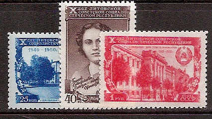 Soviet Russia - 1945-1956 YEAR 1950 Scott 1497-99 Michel 1500-2 