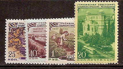 Soviet Russia - 1945-1956 YEAR 1951 Scott 1586-9 Michel 1548-51 