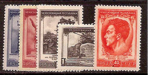 Soviet Russia - 1945-1956 YEAR 1951 Scott 1605-9 Michel 1608-12 